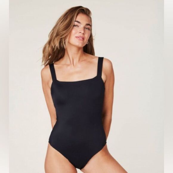 NWT  Andie Swim The Azzura One Piece Eco Nylon Black Classic One Piece - Picture 1 of 7